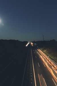 highway at night time